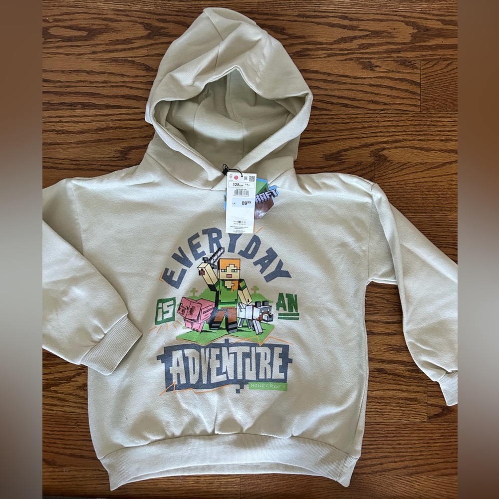 Reserved Minecraft hoodie size 7-8yrs
